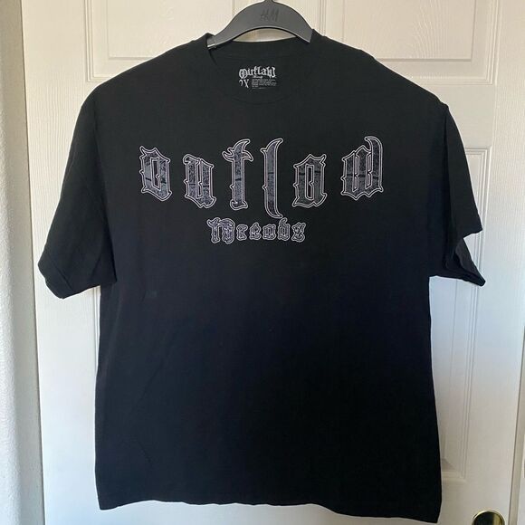 OUTLAW THREADZ Men’s Black T Shirt Size 2XL - Picture 1 of 3